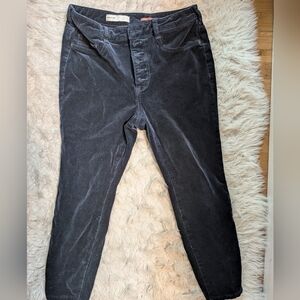 Pilcro navy blue High Rise Button Fly Skinny Corduroy Pants 31P